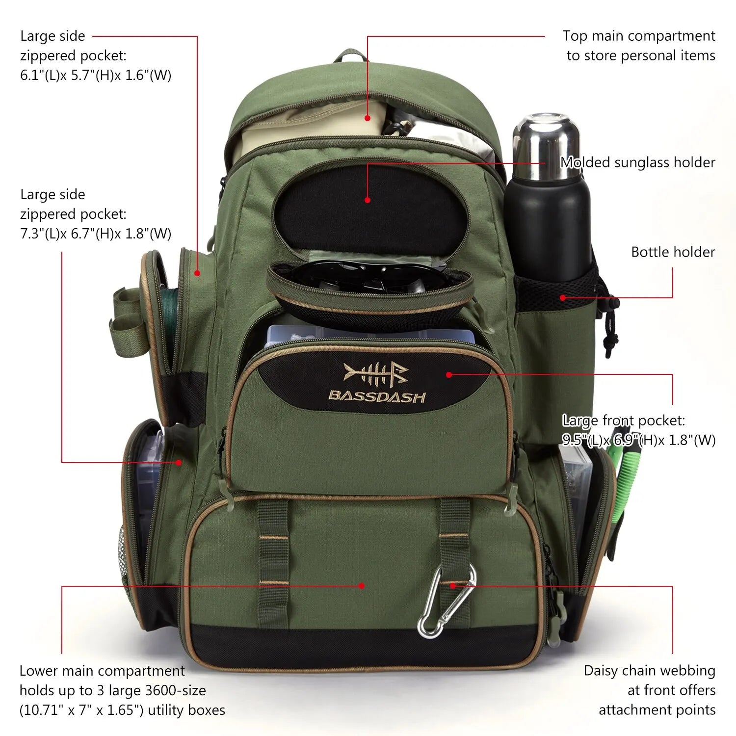 Lightweight Tactical Tackle Box Multifunctional