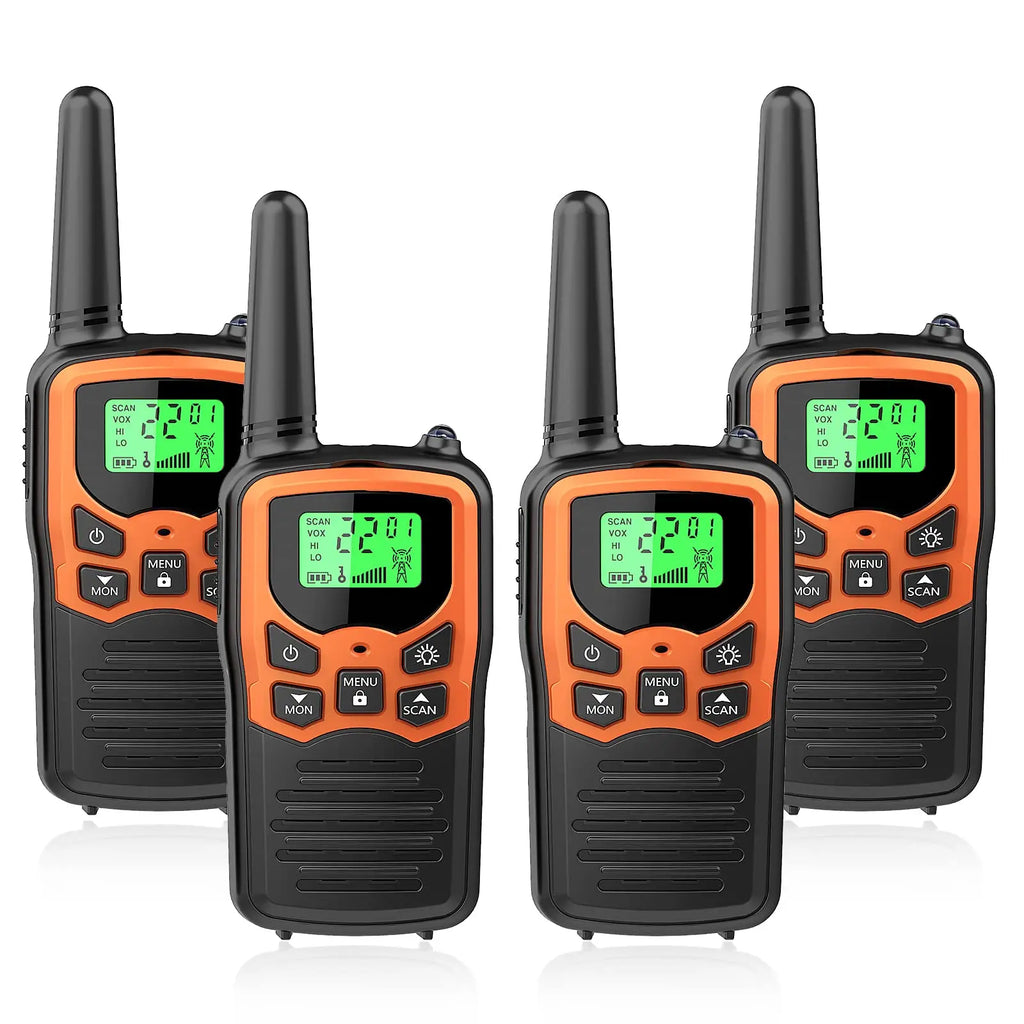 2/4PCS Long Range Walkie Talkie Mini Communication Radios 400-470MHz Ham Two Way Radio Comunicador Transceiver for Hotel Camping