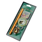 [Fish Rod+Reel+Line+Accessories] Portable Pocket Telescopic Fishing Rod Reel Full Kit Pen Shape Pole 96cm For Fishing Beginner