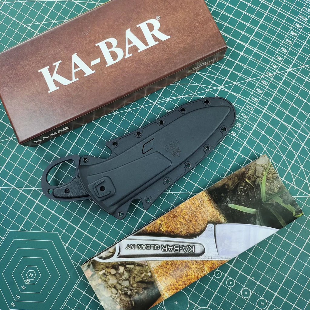 KA-BAR 2491 straight knife wilderness survival emergency rescue tool, easy to carry, diving,  hunting knife, tactical equipment