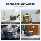 Portable Power Station RIVER 2 Max 500,1 Hour Fast Charging,Solar Generator (Solar Panel Optional) Outdoor Camping/RVs/Home Use