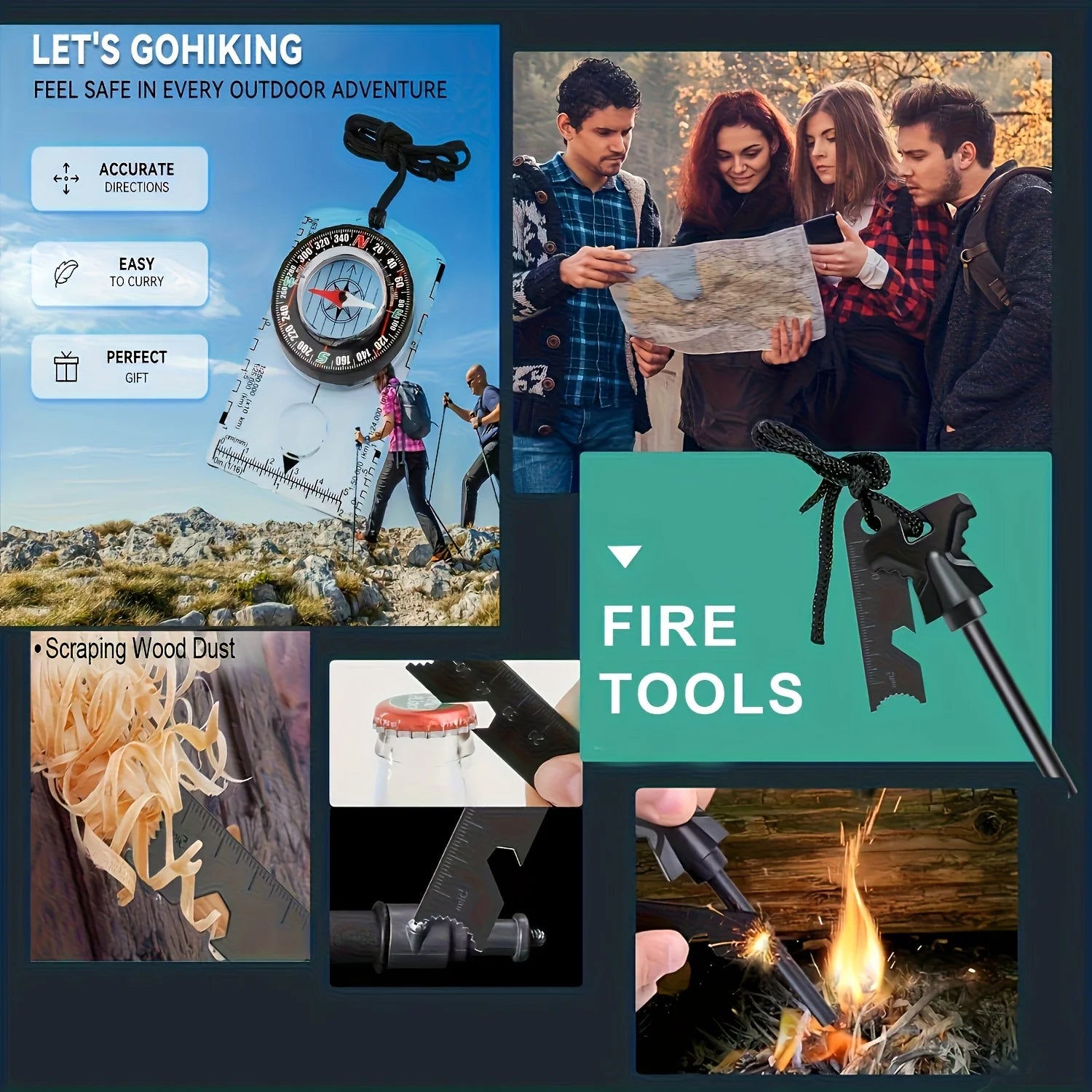 Ultimate Survival Gear Kit, 20-in-1 Emergency Survival Equipment & Tools, Ideal for Camping, Hiking, and Outdoor Adventures