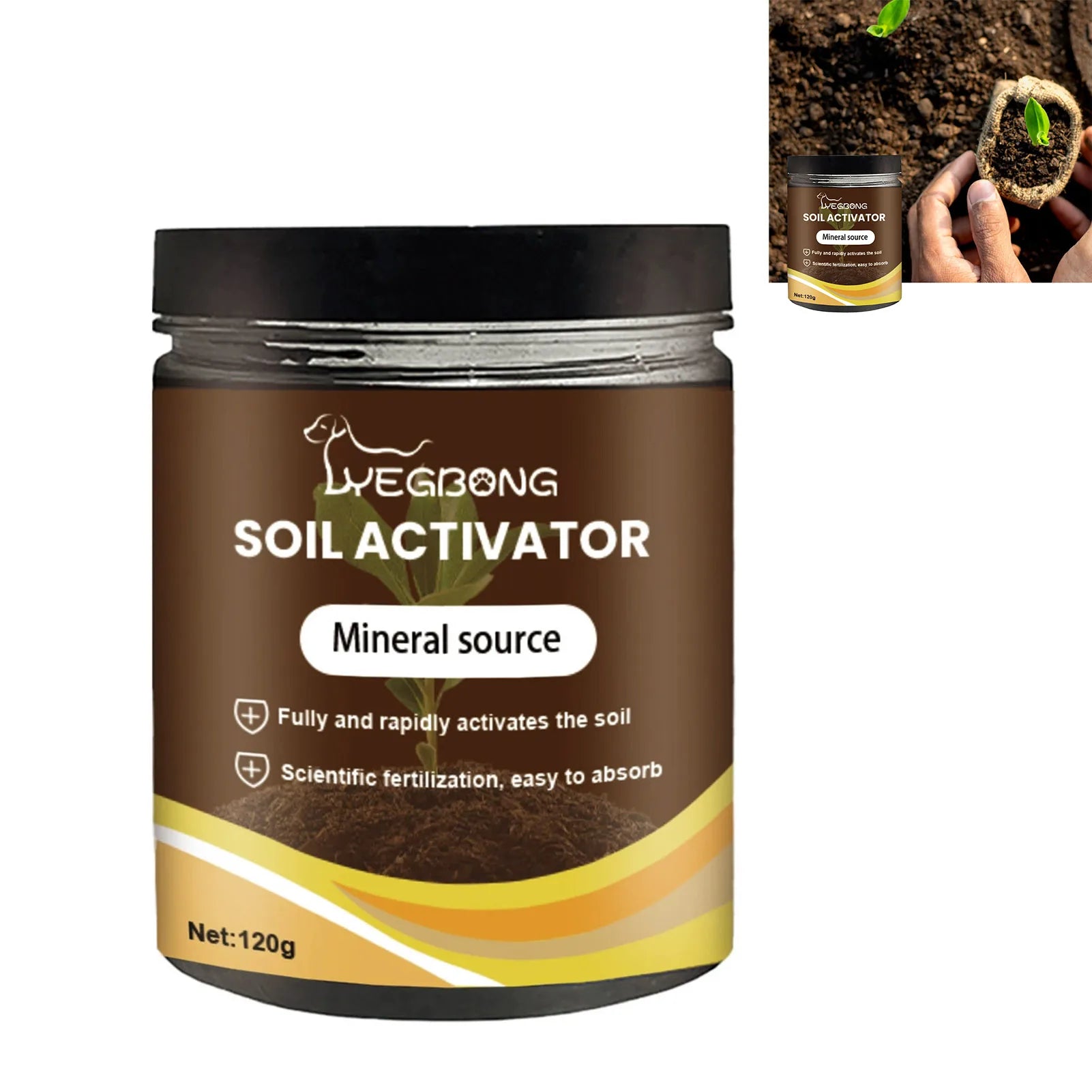 Soil Activator 120g Organic Mineral Compound Plant Growth Nutrient Root Booster Fertilizer for Gardening Lawn Flower Care