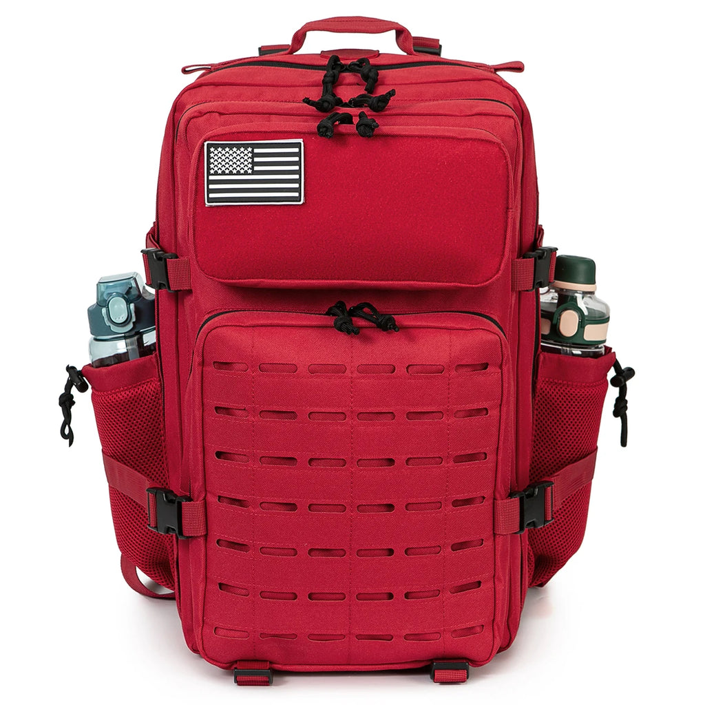 45L Men's Tactical Backpack with Double Cup Holder Hunting Backpack Outdoor Camping Gear Backpack Hiking Survival Backpack