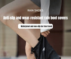 1Pair High Top Waterproof Shoe Covers Black Anti-Slip Reusable for Motorcycle Cycling Bike Men Women Overshoes PVC Protectors