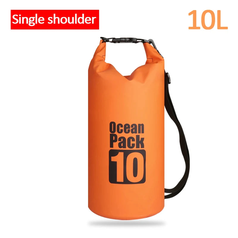 Outdoor PVC Waterproof Dry  Bag 5L 10L 20L 30L Outdoor Diving Foldable Storage Man Women Beach Swimming BaRafting Ocean Bag