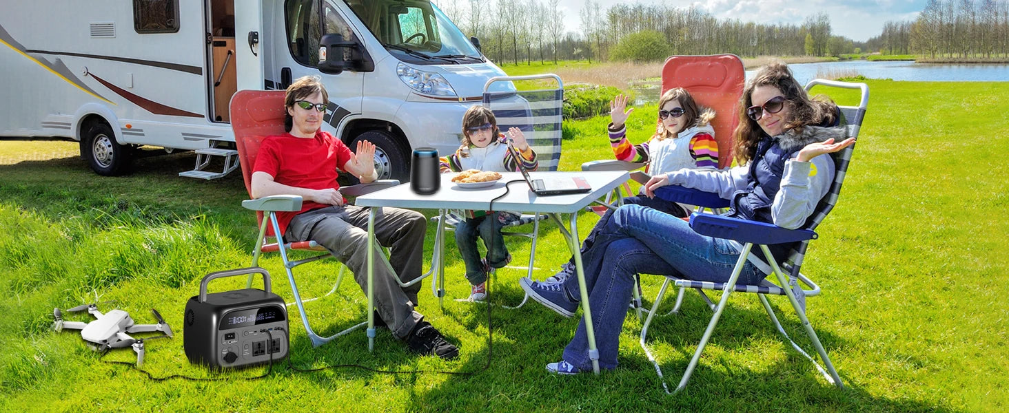 CTOLITY AP400 500W Solar Generator Portable Power Station 345Wh LiFePO4 Battery 110V 220V AC Output Home Camping Travel RVs