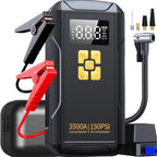 Jump Starter with Air Compressor 3500A Jump Starter 150PSI Air Pump Multifunctional Tire Inflator Power Bank Lighting for Car