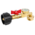 Propane Gas Converter 20 lb to 1 lb Propane Refill Elbow Adapter for Propane Heaters Grills Stoves Camping Equipped