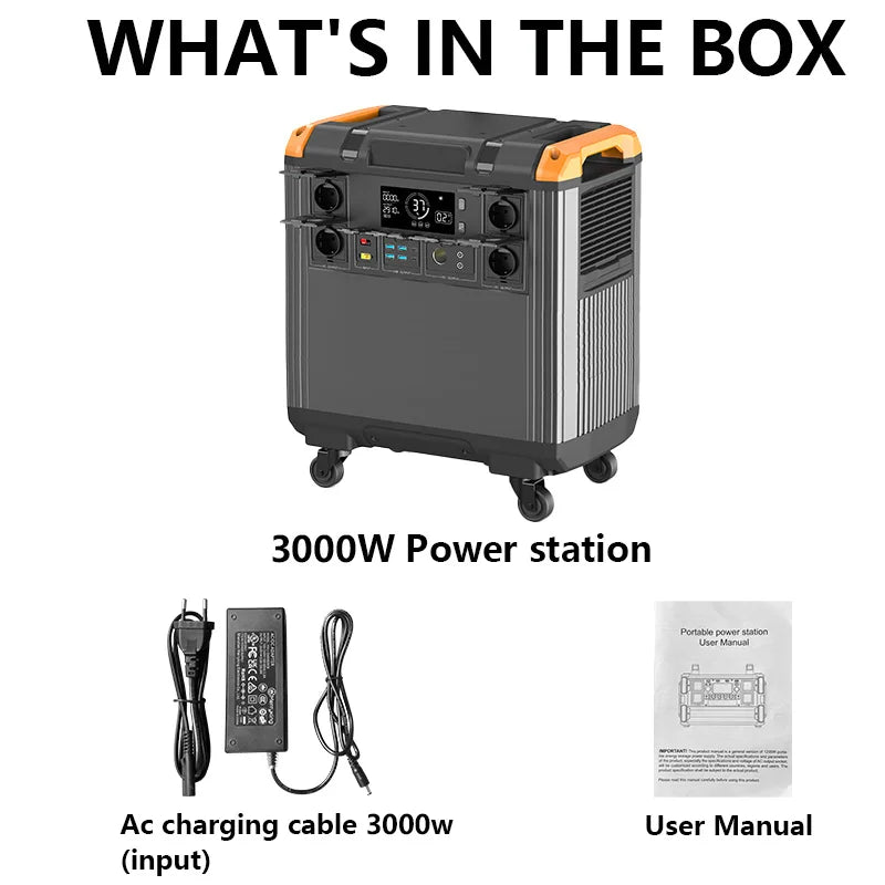 3000W Portable Power Stations Lifepo4 Battery Camping Outdoor Power Supply 5376wh Energy Storage 2400W Portable Power Generator
