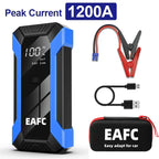 2000A/1200A Car Jump Starter Power Bank Starting Device Portable Car Battery Emergency Booster for 12V Vehicles Small Trucks
