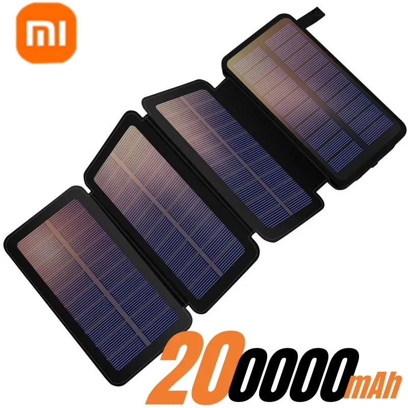 Xiaomi 200000mAH Solar Power Bank Folding Solar Panels 5V 2A USB Output Portable Outdoor Camping Sun Power For IPhone Android