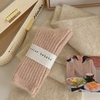 Winter Thick Warm Women's Cashmere Wool Socks Japanese Harajuku Style Solid Color Long Thermal Fashion Sox for Ladies