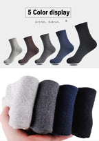 5 Pairs Winter Warm Men’s Socks thick Male Women Socks Super Thicker Solid Socks Winter Socks Against Cold Snow Terry Socks