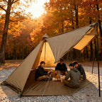 Flame Retardant Firewood Stove Tent 2 Persons Winter Lightweight Pyramid Hot Tent Large Outdoor Camping Waterproof Tipi Tent