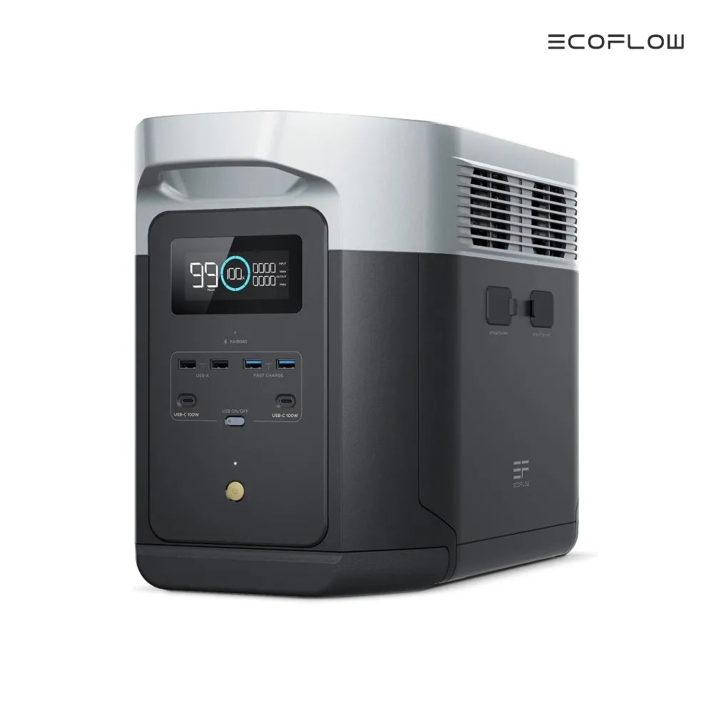 ECOFLOW Portable Power Station DELTA 2 Max, 2400W LFP Solar Generator, Full Charge in 1 Hr, 2048Wh Solar Powered Generator