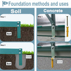 LZBEITEM Polycarbonate Greenhouse,6'x 8' Heavy Duty Walk-in Plant Garden Greenhouse for Backyard/Outdoor