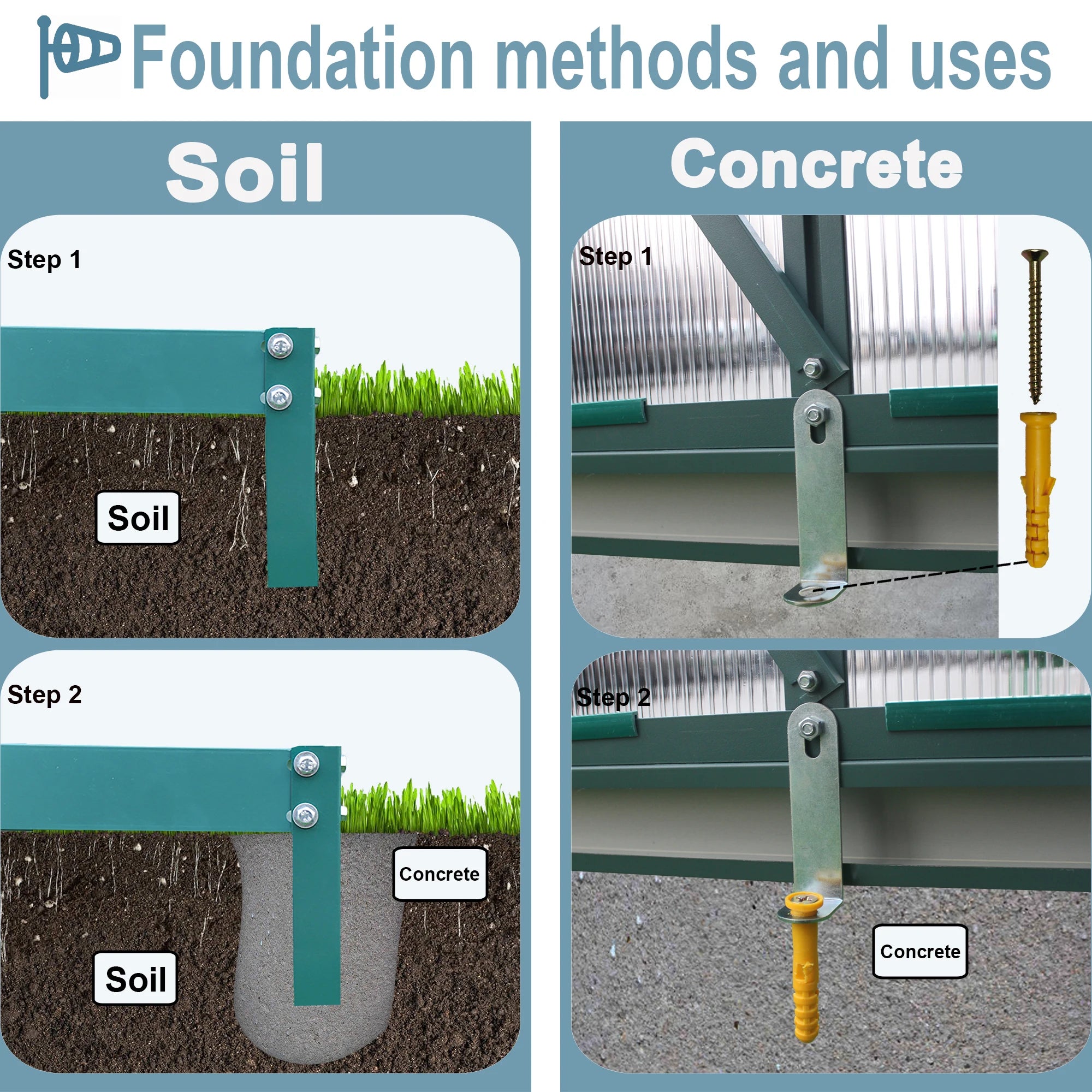 LZBEITEM Polycarbonate Greenhouse,6'x 8' Heavy Duty Walk-in Plant Garden Greenhouse for Backyard/Outdoor