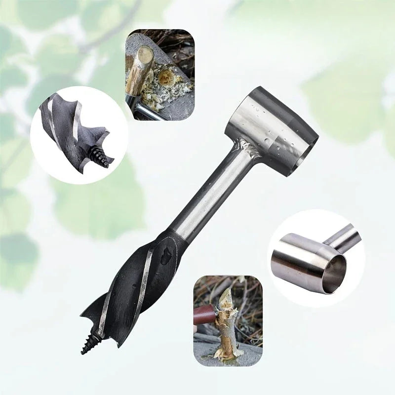 Auger Wrench Outdoor Survival Hand Drill Survival Gear Tool Sports Jungle Crafts Camping Bushcraft Accessories