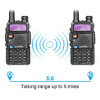 4Pcs Baofeng UV-5R 8W/5W Tri-Power Walkie Talkie High Power Dual Band Long Range Portable Handheld UV 5R Radio