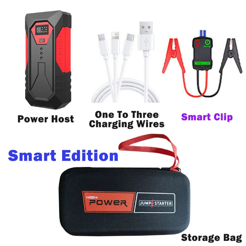 Portable Car Jump Starter Power Bank Car Booster Charger 12V Starting Device Petrol Diesel Car Emergency Booster 18800mAh