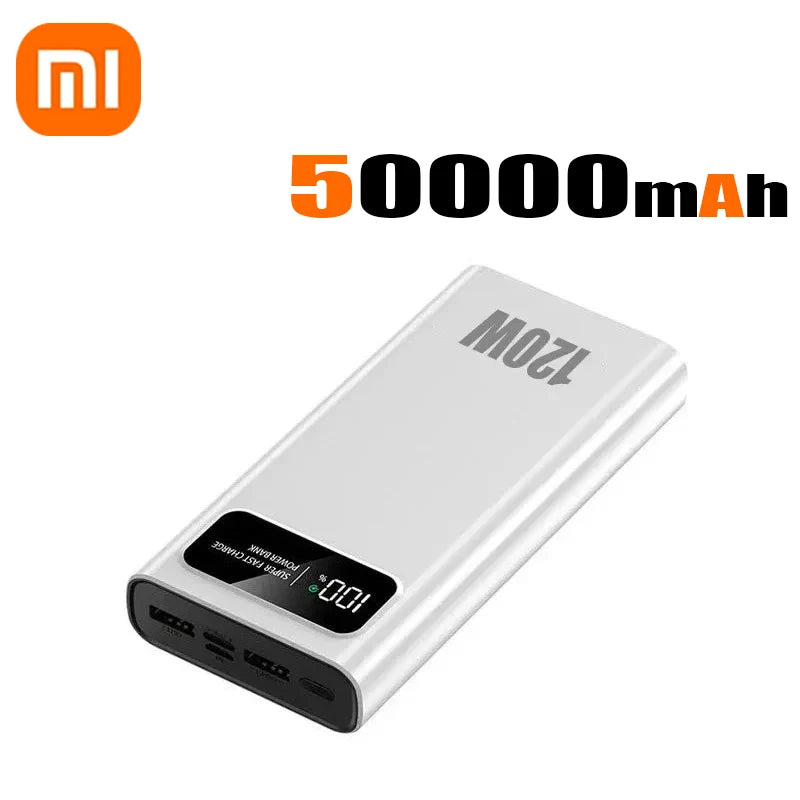 Xiaomi 50000mAh Power Bank Ultra Large Capacity 120W Super Fast Charging Portable External Battery With LED Digital Display