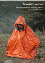 Emergency Raincoat Poncho Waterproof Rainwear Blanket Survival Camping Equipment Cold Insulation Rainwear Camping Equipment