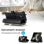 Crossbody Lanyard Leather Phone Case for Samsung Galaxy Z Fold 7 6 5 4 3 Fold5 Fold4 Fold6 5G Wallet with Card Holder Slot Cover