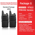 RETEVIS RT622 Walkie Talkie Mini 2 pcs PMR 446 Portable Two-way Radio ht PTT Walkie-talkies Communication Radio for Restaurant