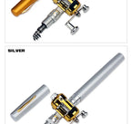 [Fish Rod+Reel+Line+Accessories] Portable Pocket Telescopic Fishing Rod Reel Full Kit Pen Shape Pole 96cm For Fishing Beginner