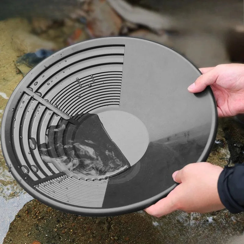 15 Inch Plastic Gold Pan Professional Prospecting Equipment for Mining River Gold Panning Wash Basin Tool Kit