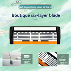 6-Layers Safety Razor Set High Quality Men Razor Sharp Stainless Steel Shaving Changeable Shaver Head Blade ﻿