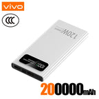 VIVO 120W Power Bank Super Fast Charging 200000mAh Large Capacity Portable External Battery For Mobile Power Bank For IPhone