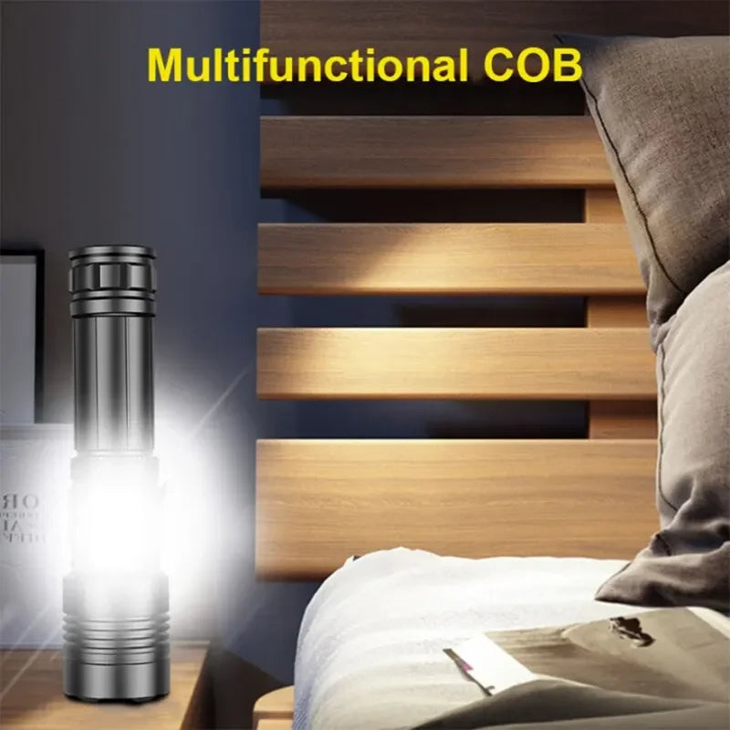 Super XHP120 Powerful Led Flashlight XHP90 High Power Torch Light Rechargeable Tactical Flashlight 18650 TYPE-C Camping Lamp