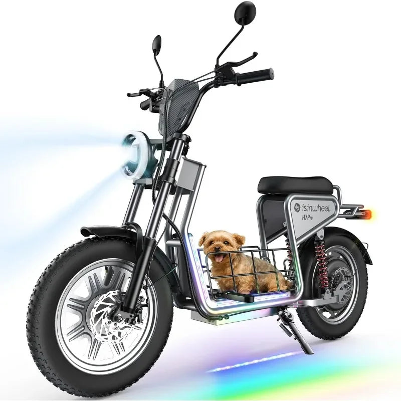 2025 Electric Scooter Adults, 21/38 MPH Top Speed & 28/43 Miles Range, 14/16'' Fat Tire Scooter for Adult with Turn Signals