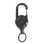 1/2Pcs Retractable Key Chains Anti-theft Metal Easy-to-pull Buckle Rope Elastic Keychain Sporty Retractable Key Ring
