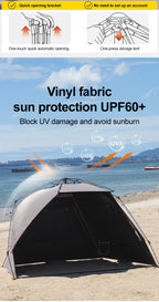 Sonuto Outdoor 3-4P One-Touch Camping Tent Quick Automatic Opening Beach Fishing Tent Family Travel Picnic Park Anti-UV Shade