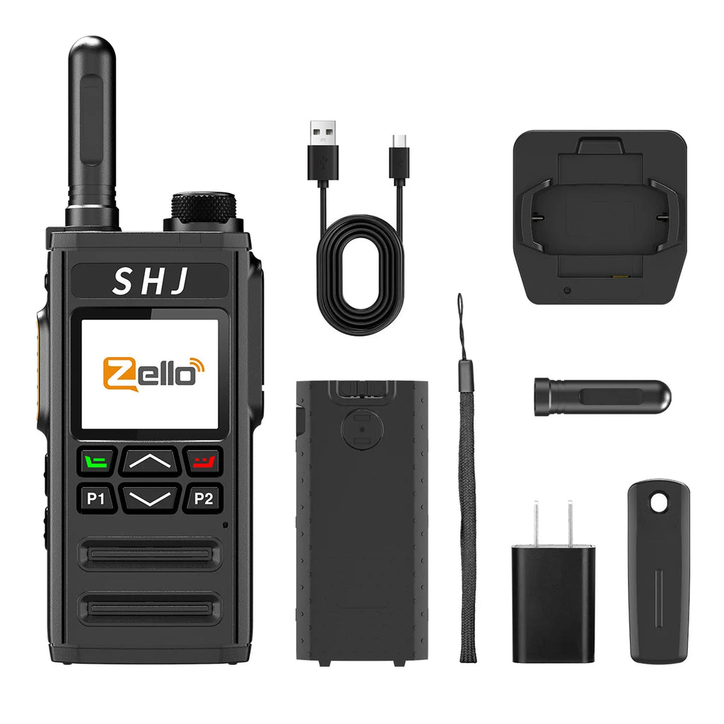 Zello 4G LTE&WiFi POC walkie Talkie - Bluetooth Connection, Long Battery Life, Fast Charging, Essential for Professional Outdoor