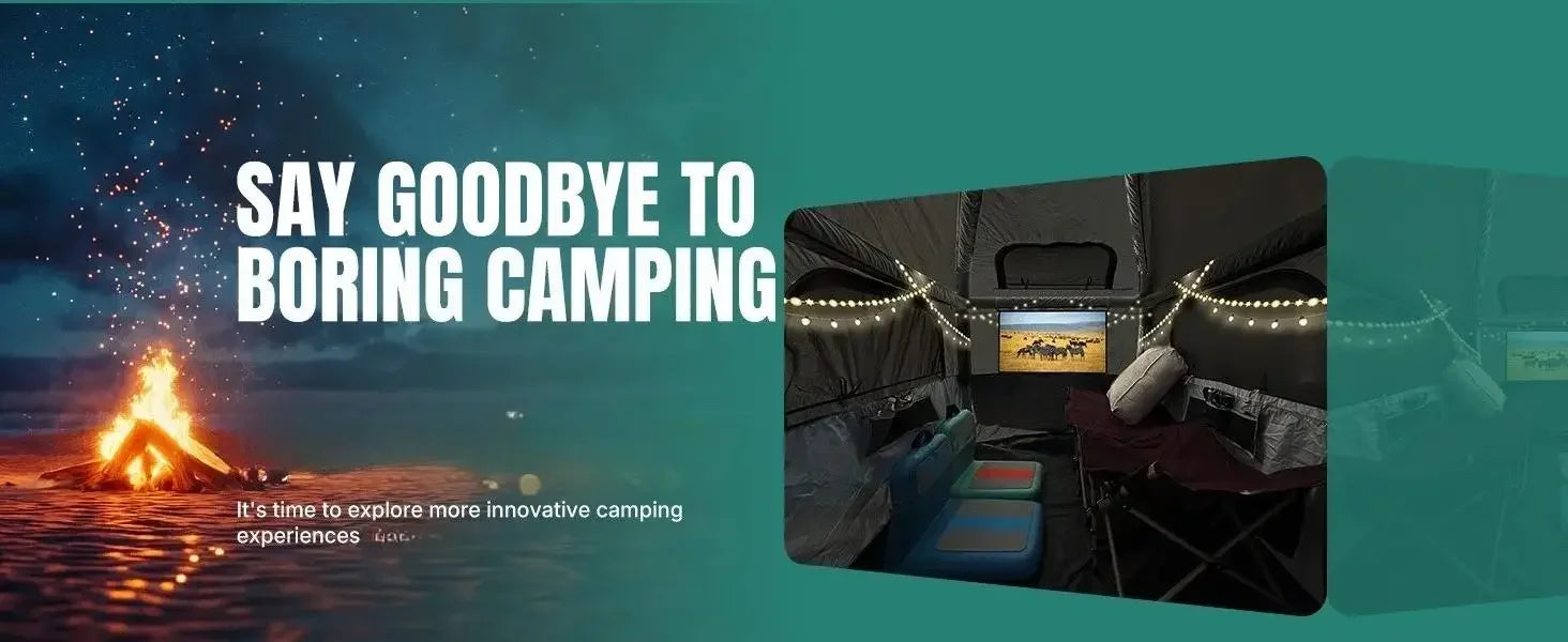 Truck Bed Tent 5.5ft-8ft for 2+1 People/Family, 2 Mins Fast Setup Inflatable Pickup Truck Tent, PU 3000mm Waterproof