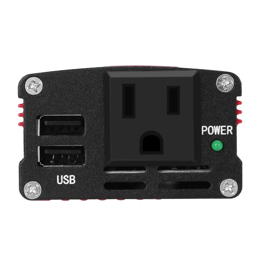 500W Car Adapter With Dual USB Output Portable Vehicle Power Converter DC 12V to 110V 220V Automatic Transformer Acessory