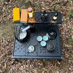 Outdoor Camping Gas Stove Small Camping Stove with Storage Bag Mini Gas Burner Adjustable for Hiking Climbing Fishing