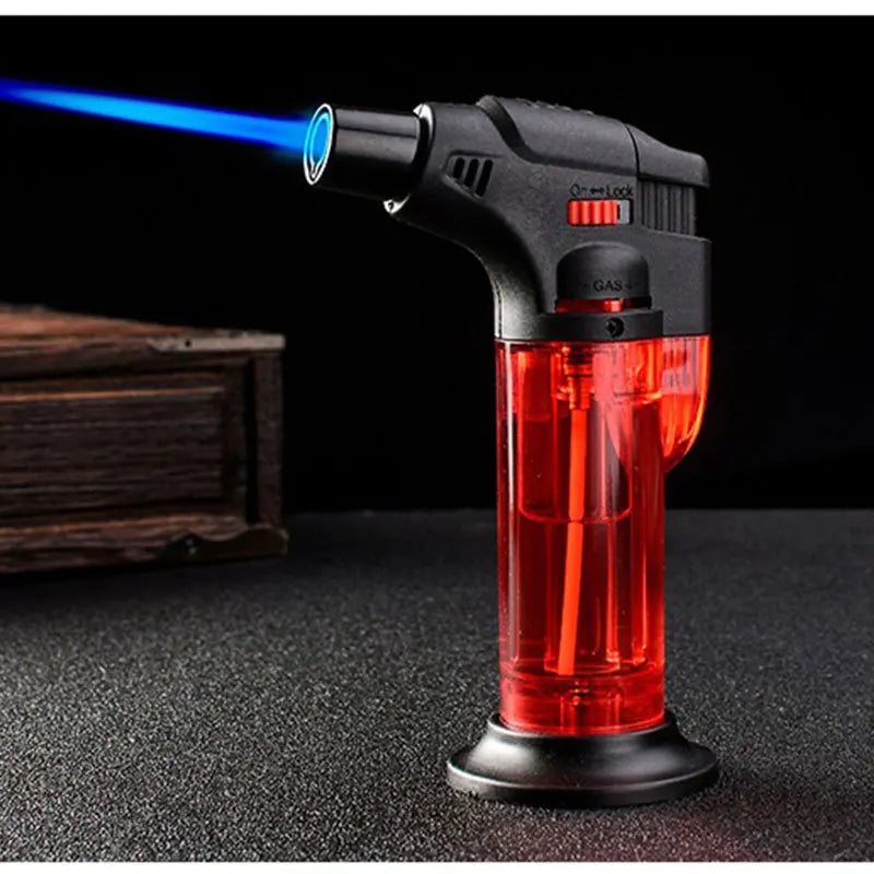 Metal High-temperature High Firepower Inflatable Lighter Windproof Jet Flame Portable Torch Outdoor Camping Barbecue Lighter