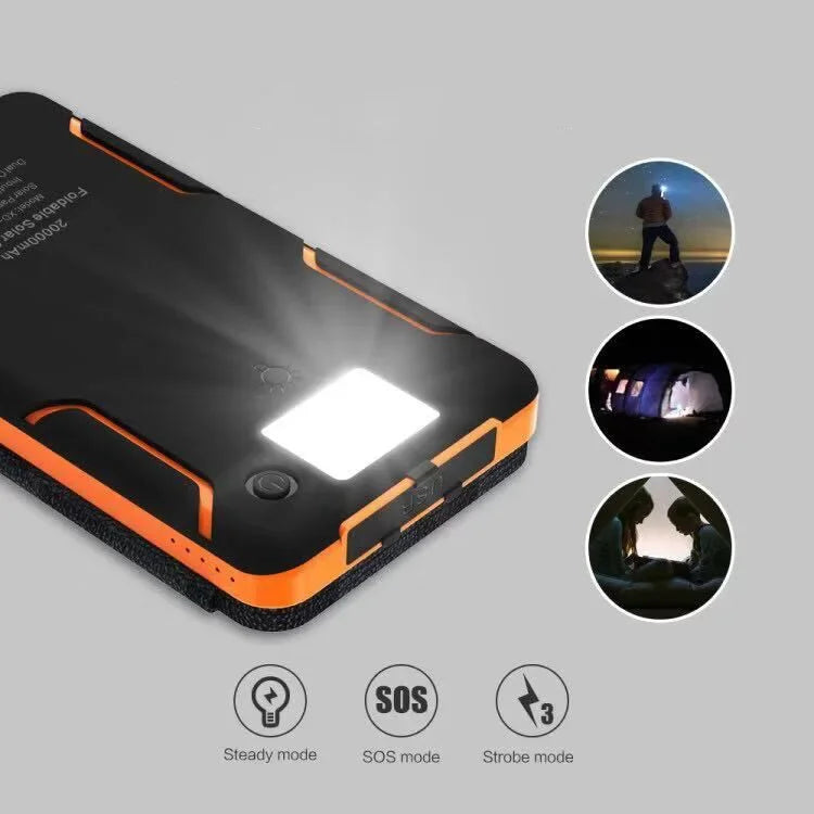 Xiaomi 200000mAH Solar Power Bank Folding Solar Panels 5V 2A USB Output Portable Outdoor Camping Sun Power For IPhone Android