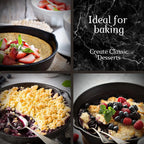 10" Pre-Seasoned Cast Iron Skillet With Pouring Lip For Cooking Bake Cake Barbecue Non-Stick Pan Heavy Duty Frying Pan Oven Safe