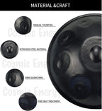 Handpan Drum 9/10/12 Notes D Minor 22 Inch Tambor Yoga Meditation Instrument Steel Tongue Drum Beginner Gift Music Drum Kurd