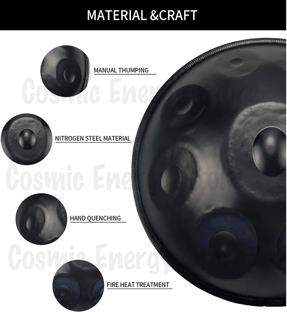 Handpan Drum 9/10/12 Notes D Minor 22 Inch Tambor Yoga Meditation Instrument Steel Tongue Drum Beginner Gift Music Drum Kurd