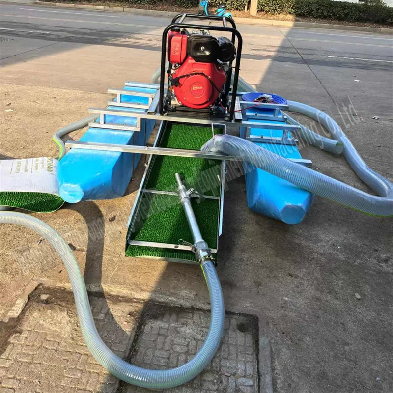 River Alluvial Gold Fines Recovery Small Gold Mining Sluice Box Portable Mini Machine with Gold Processing Mat