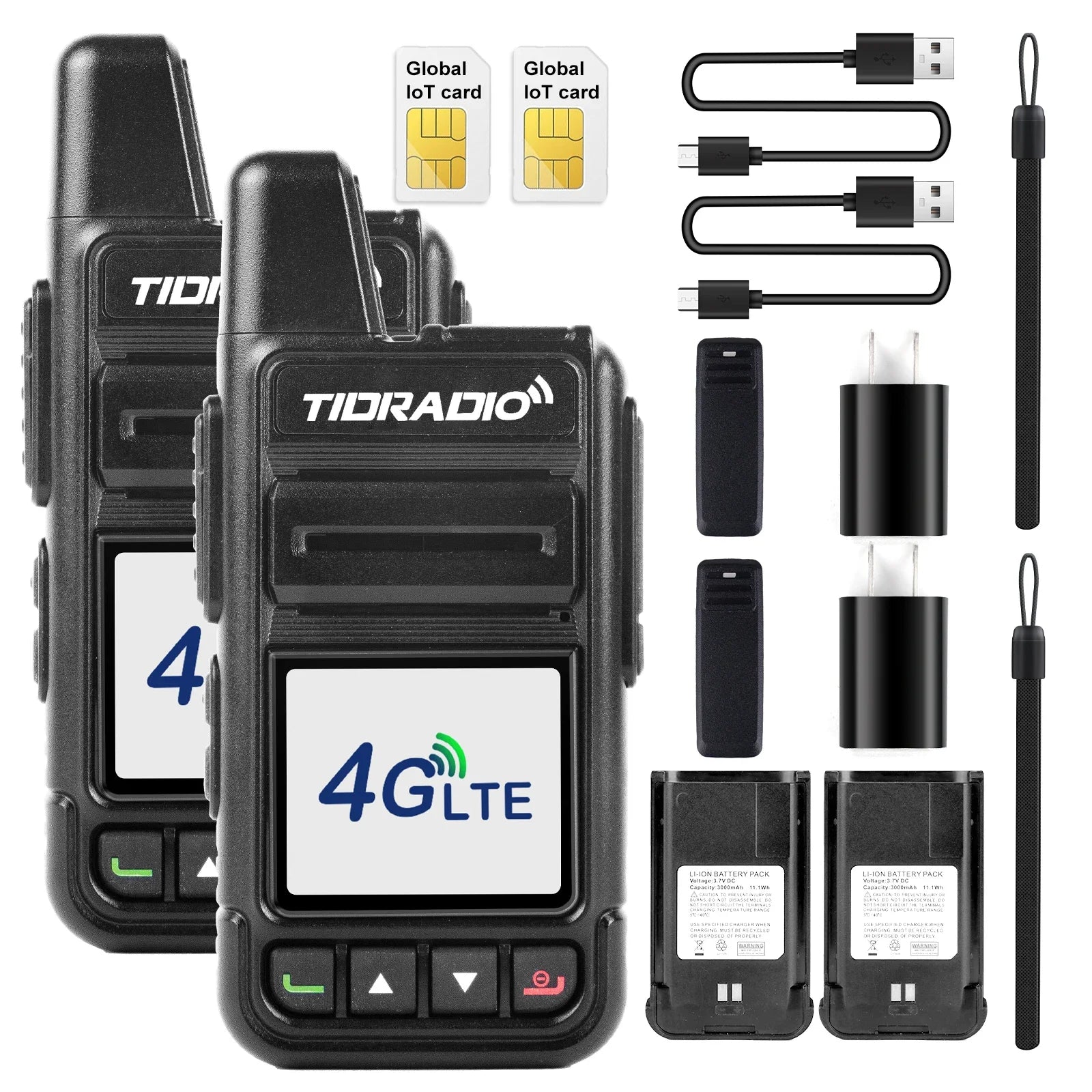 TIDRADIO TD-M15 Global signal POC Radio with 1 Year Sim Card Walkie Talkie Long Range 4G 5000 Miles for Hiking and Camping