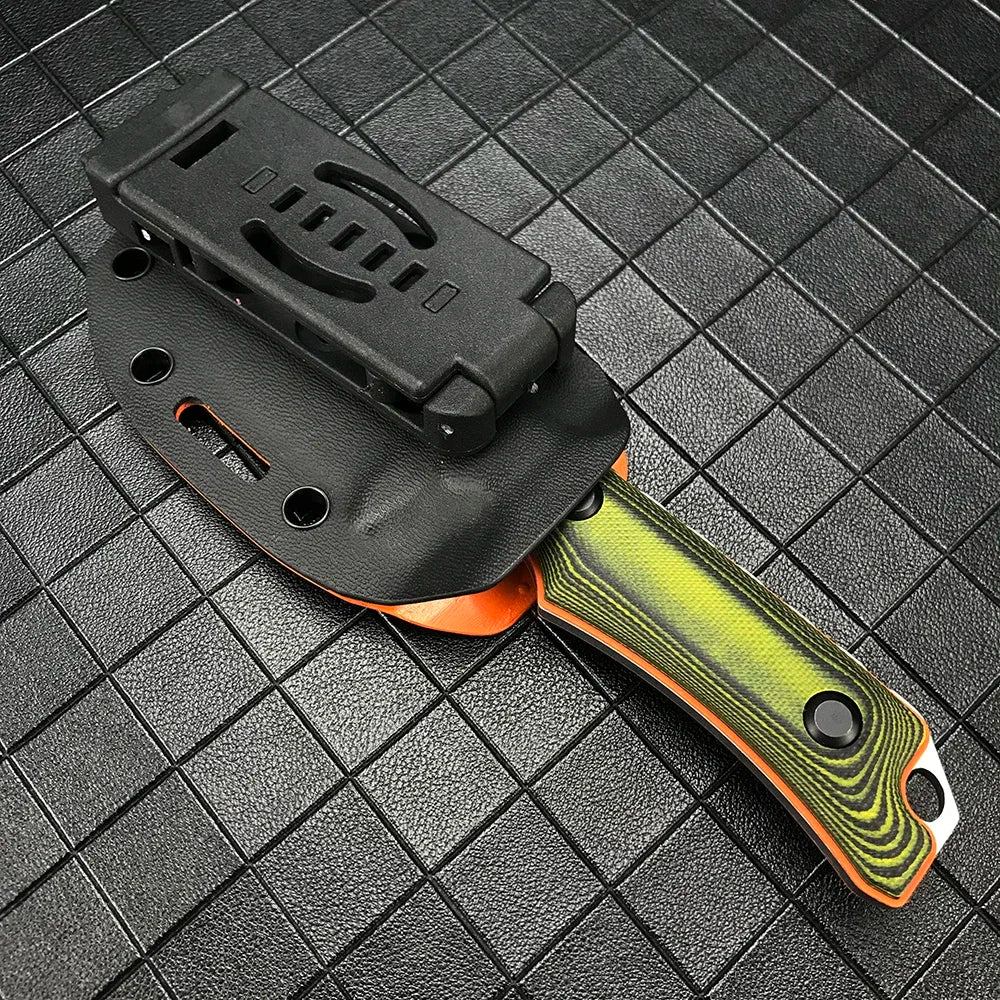 Fixed Blade Hunter Knife with Kydex Sheath G10 Handle Survival Camping Small Multitools Knife