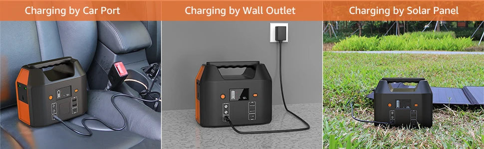 Portable Power Station 300W/150W Solar Generator Power Bank 110V/230V AC/DC/USB/USB C LiFePO4 Battery Pack For Camping CPAP RV